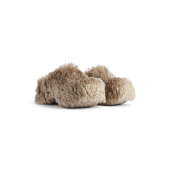 Women Crocs Mule Fake Fur - Mink