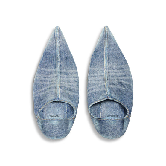 Men Flat Mule Denim/Wornout - Navy Rust