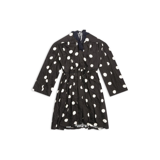 Women Backwrap Dress - Black/White