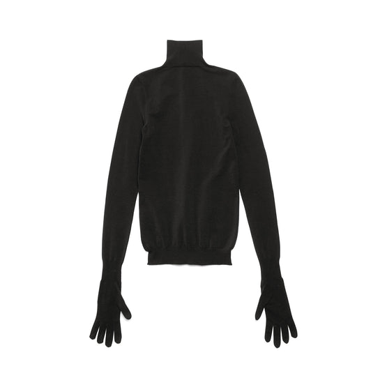 Women Gloves Sweater - Black