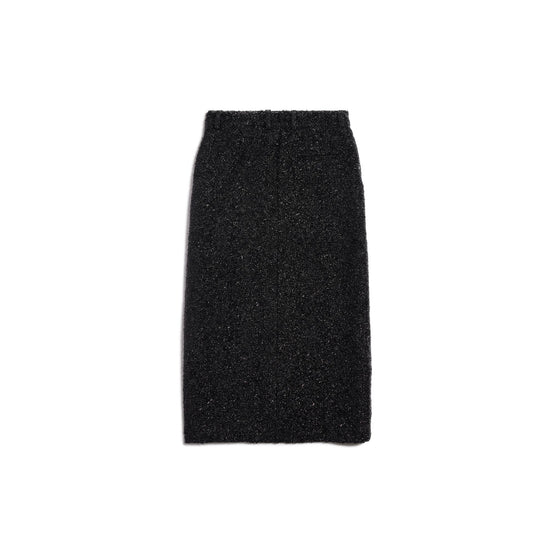 Women Slit Tailored Skirt - Black