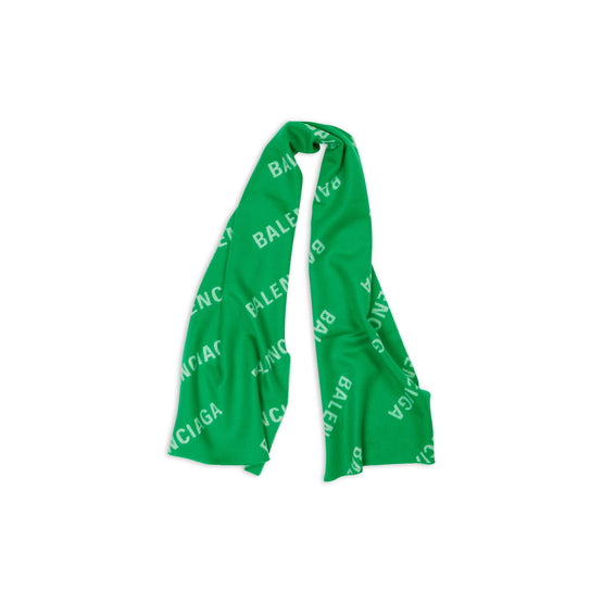 Women Sc All Over Macro Scarf - Green/White