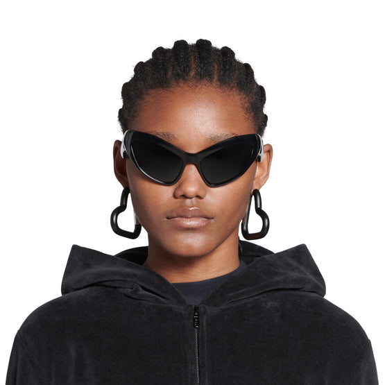 Women Love Clip Earrings P - Mat Black/An Silver