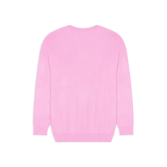 Women Oversized V-Neck - Pink