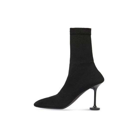 Women Sock Bootie H90 Knit - Black/White Logo