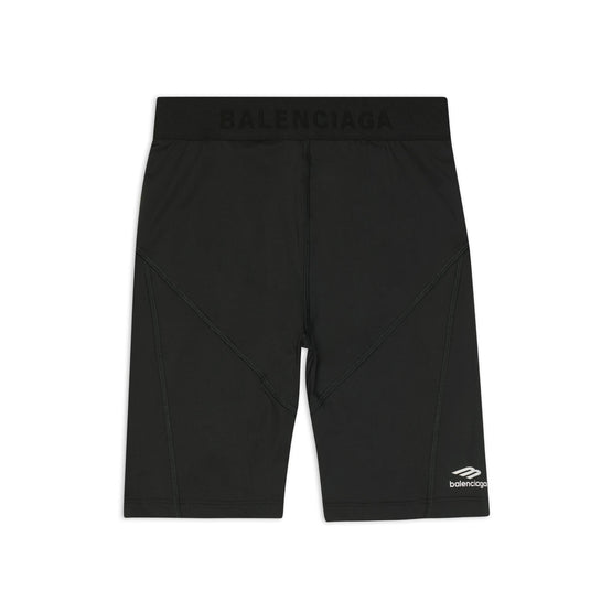 Women Athletic Cut Shorts - Black/White