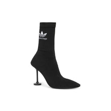 Women Sock Bootie H90 Knit - Black/White Logo