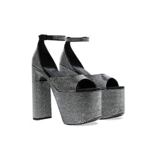 Women Camden Sandal H160 Strass - Black/ Crystal