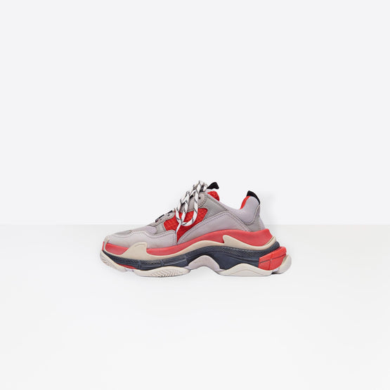 Women Triple S Sneaker - Red/Grey/White