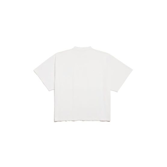 Men S/S Cropped T-Shirt - Off White